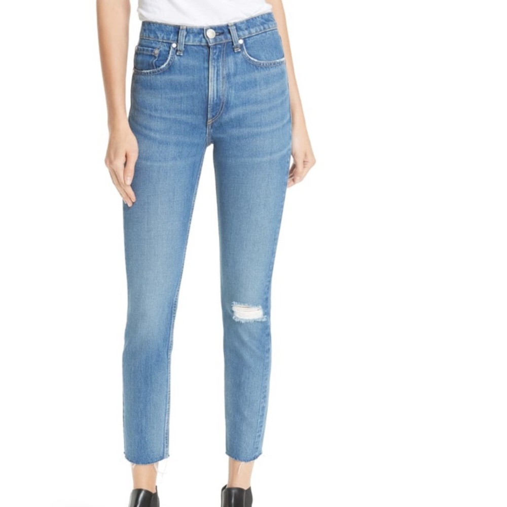 Rag & Bone high rise ankle skinny